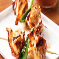 Grilled Barbecued Bacon-Chicken Skewers image