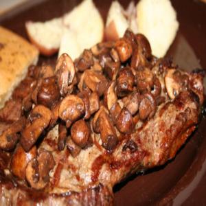 Charred Steak With Mushroom Vinaigrette image