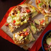 Salad-Topped Flatbread Pizzas image