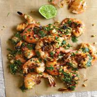 Grilled Shrimp with Cilantro, Lime, and Peanuts image