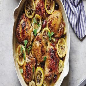 Crispy Chicken Stew with Lemon, Artichokes, Capers, and Olives_image
