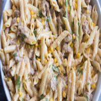 Penne with Corn and Spicy Sausage_image