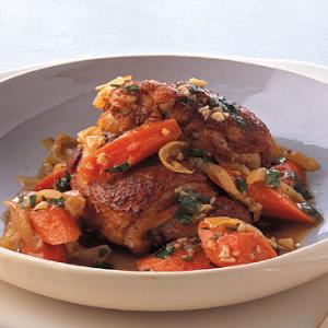 Sweet-and-Sour Chicken Thighs with Carrots Recipe | Epicurious.com_image