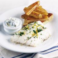 Healthy fish & chips with tartare sauce image