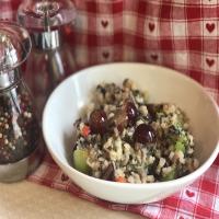 Brown and Wild Rice Salad with Grapes and Kale image