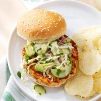 Salmon Burgers with Tangy Slaw image