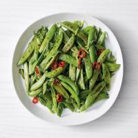 Blistered Snap Peas image