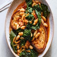 Smoky Beans and Greens on Toast image