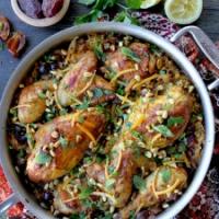 Moroccan Chicken and Rice with Dates & Olives_image