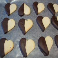 Chocolate Dipped Heart Cookies image
