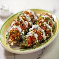 Spicy Chicken Eggplant Boats image