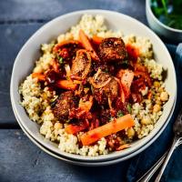 Spicy meatball tagine with bulgur & chickpeas image