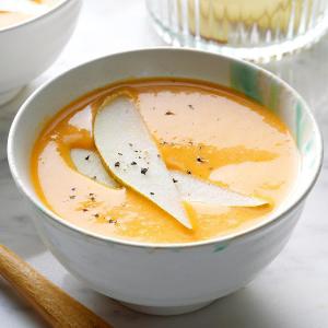 Cheddar Pear Soup Recipe | Taste of Home_image