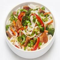 Rice Noodles with Pork and Ginger Vegetables image