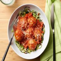 Healthy Air Fryer Turkey Meatballs with Zoodles image