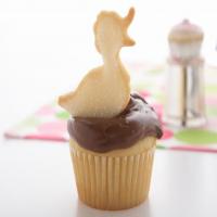 Classic Yellow Cupcakes with Milk Chocolate Frosting image