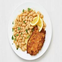 Tuscan Chicken Cutlets with White Beans image