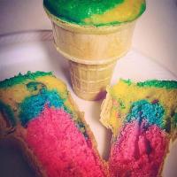 Rainbow Cupcake Cones_image