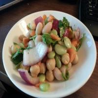 Three Bean Salad With Fresh Cilantro and Walla Walla Onion_image