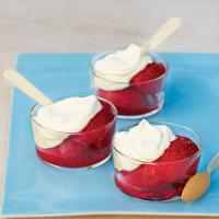 Raspberry Sorbet with Fresh Whipped Cream_image