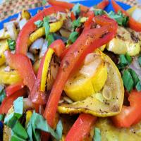 Yellow Squash and Red Pepper Saute image