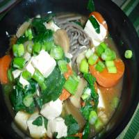Soba Soup With Spinach and Tofu image