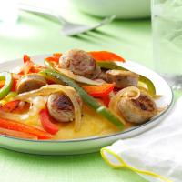 Sausage & Peppers with Cheese Polenta_image