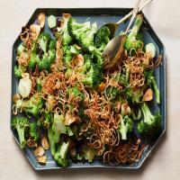 Broccoli With Fried Shallots and Olives image