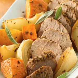 Roasted Pork Tenderloins with Sweet Potatoes and Pears_image
