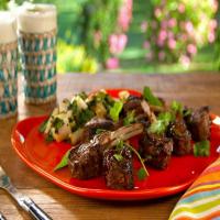 Spice Rubbed Lamb Chops Hoisin and with Grilled Bok Choy Salad image