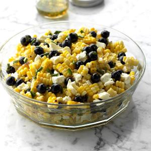 White Balsamic Blueberry, Corn and Feta Salad_image