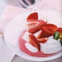 Sweet Yogurt Cheese with Minted Strawberries image