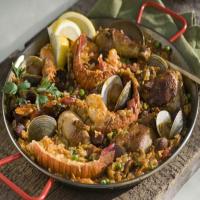 Paella with Seafood, Chicken, and Chorizo image