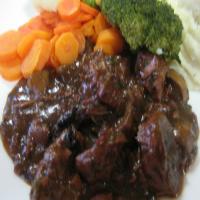 Beef and Mushrooms in Red Wine Sauce image