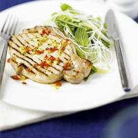 Asian pork with rice noodle salad image