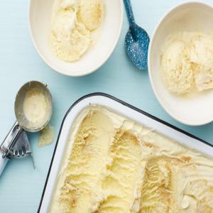 Homemade Vanilla Ice Cream with Pineapple Swirl image