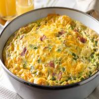 Bacon, Ham and Cheddar Omelet Bake_image