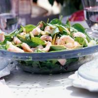 Spinach, avocado & prawn salad image