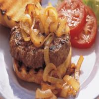 Grilled Hamburger Steaks with Roasted Onions image