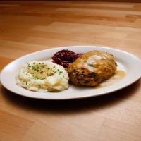 Nutty Turkey Loaf with Cracked Cranberry and Orange Sauce_image