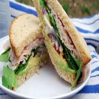 Overstuffed Turkey, Avocado & Spinach Sandwich with Lemon_image