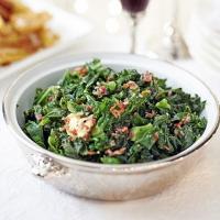 Winter greens with bacon butter image