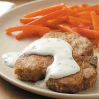 Breaded Pork Chops with Chive and Onion Cream Cheese image