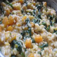 Butternut Squash Risotto With Spinach and Toasted Pine Nuts_image
