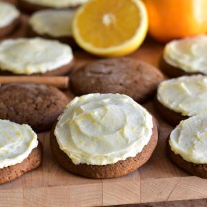 Gingerbread Cookies with Orange Buttercream Frosting_image