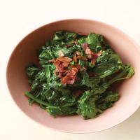 Sauteed Spinach with Crisp Pancetta image