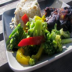 Orange-Sauced Broccoli and Peppers image