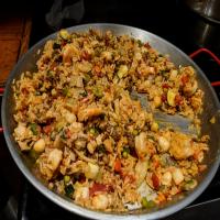 Seafood, Chicken, and Chorizo Paella_image