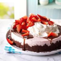 Chocolate-Topped Strawberry Cheesecake image