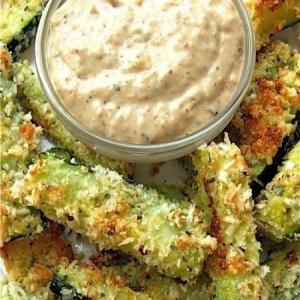 Baked Zucchini Sticks and Sweet Onion Dip_image